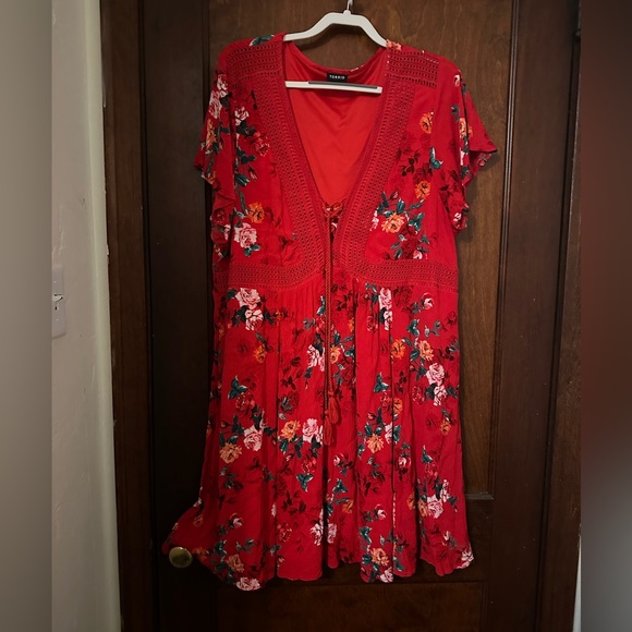 Torrid Mini Gauze Lace-Up Skater Dress Size 3X - Picture 3 of 6